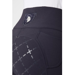 Pantalones de Montar con Cintura Alta de Asiento Completo de Silicona para Mujer Desiree Horze Azul marino oscuro