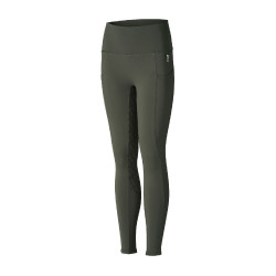 Pantalones de montar de Compresión para Niños con Asiento Completo Gillian Horze Escarabajo verde caqui