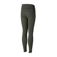 Pantalones de montar de Compresión para Niños con Asiento Completo Gillian Horze Escarabajo verde caqui
