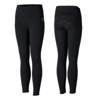 Pantalones de montar de Compresión para Niños con Asiento Completo Gillian Horze Negro