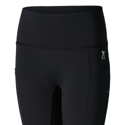 Pantalones de montar de Compresión para Niños con Asiento Completo Gillian Horze Negro