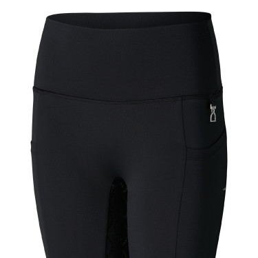 Pantalones de montar de Compresión para Niños con Asiento Completo Gillian Horze Negro