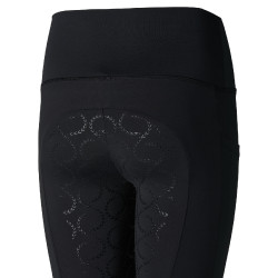 Pantalones de montar de Compresión para Niños con Asiento Completo Gillian Horze Negro