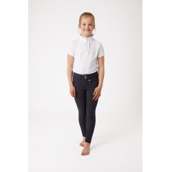 Pantalones de Montar con AsientoCompleto de Silicona para Niños Grand Prix Horze Peacoat azul oscuro