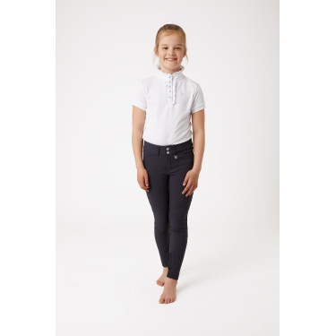 Pantalones de Montar con AsientoCompleto de Silicona para Niños Grand Prix Horze Peacoat azul oscuro