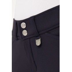 Pantalones de Montar con AsientoCompleto de Silicona para Niños Grand Prix Horze Peacoat azul oscuro