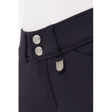Pantalones de Montar con AsientoCompleto de Silicona para Niños Grand Prix Horze Peacoat azul oscuro