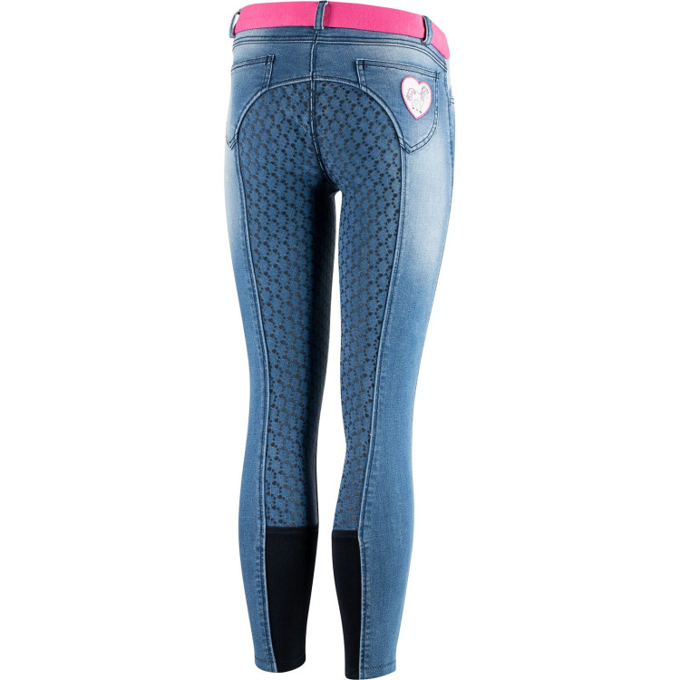 Pantalones de Montar Vaqueros conAsiento Completo de Silicona para Niños Poppy Horze Pantalones de Montar Vaqueros conAsiento Completo de Silicona para Niños Poppy Horze