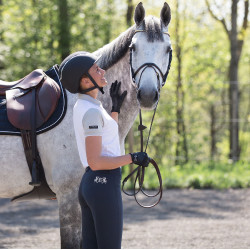 Pantalones de Montar con AsientoCompleto de Silicona para Mujer Meghan B Vertigo Azul marino oscuro