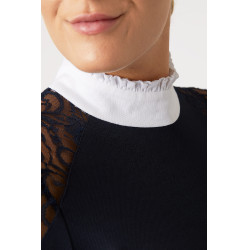 Camisa de Concurso de Encaje y Manga Larga para Mujer Sylvie Horze Azul marino oscuro