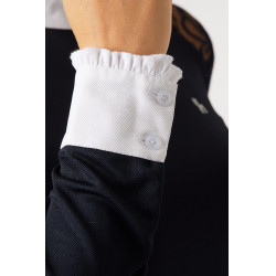 Camisa de Concurso de Encaje y Manga Larga para Mujer Sylvie Horze Azul marino oscuro