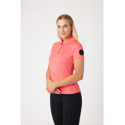 Polo funcional de manga corta para mujer Horze Denise Rosa Polo funcional de manga corta para mujer Horze Denise Rosa