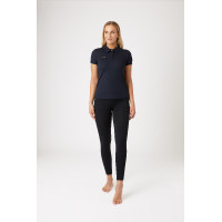 Polo funcional de manga corta para mujer Horze Denise Verde caqui