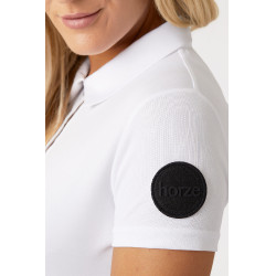 Polo funcional de manga corta para mujer Horze Denise Blanco Polo funcional de manga corta para mujer Horze Denise Blanco