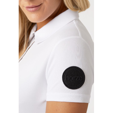 Polo funcional de manga corta para mujer Horze Denise Blanco Polo funcional de manga corta para mujer Horze Denise Blanco