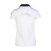 Camisa Polo de Manga Corta para Mujer Claudine B Vertigo Blanco / azul marino Camisa Polo de Manga Corta para Mujer Claudine B Vertigo Blanco / azul marino