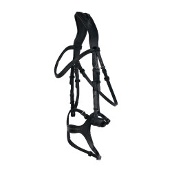 Peckham Anatomic Bridle with Embroidery Horze Negro