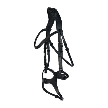Peckham Anatomic Bridle with Embroidery Horze Negro