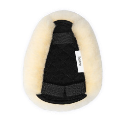 Almohadilla Protectora de Pechopetral de Piel de Cordero Harleigh Horze Blanco hueso