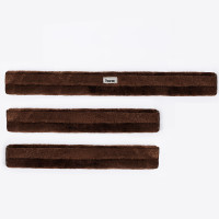 Juego de protectores para petral de pelo sintético Narvik (3 piezas) Horze Marrón oscuro Marr&amp;amp;amp;oacute;n
