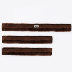 Juego de protectores para petral de pelo sintético Narvik (3 piezas) Horze Marrón oscuro Marr&amp;amp;amp;oacute;n