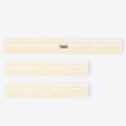 Juego de petos de piel sintética Horze Narvik (3 uds.) Blanco hueso