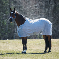 Manta Anti-Mosca Orleans Horze Gris de tiro alto