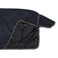 Manta de Exterior con Cubre Cuello para Poni Glasgow 100g Horze Azul oscuro Manta de Exterior con Cubre Cuello para Poni Glasgow 100g Horze Azul oscuro