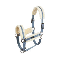 Cabezadade Cuadra con Revestimiento de Piel Sintético Marquess Horze Azul Egeo Cabezadade Cuadra con Revestimiento de Piel Sintético Marquess Horze Azul Egeo