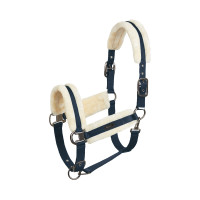 Cabezadade Cuadra con Revestimiento de Piel Sintético Marquess Horze Azul marino oscuro Cabezadade Cuadra con Revestimiento de Piel Sintético Marquess Horze Azul marino oscuro