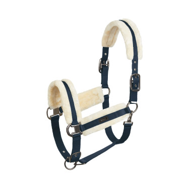 Cabezadade Cuadra con Revestimiento de Piel Sintético Marquess Horze Azul marino oscuro Cabezadade Cuadra con Revestimiento de Piel Sintético Marquess Horze Azul marino oscuro