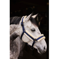 Cabezadade Cuadra con Revestimiento de Piel Sintético Marquess Horze Azul Egeo