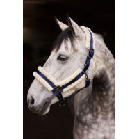 Cabezadade Cuadra con Revestimiento de Piel Sintético Marquess Horze Azul Egeo