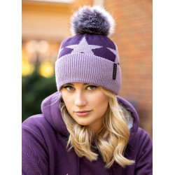 Gorro con pompón LeMieux Sasha Higo Violeta