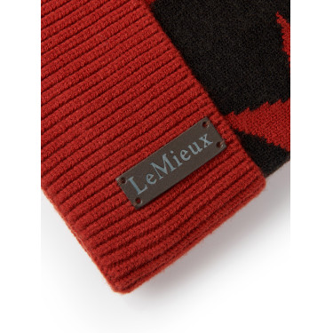 Gorro con pompón LeMieux Sasha Sienna Rojo