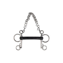 Mors Pelham Metalab caucho flexible recto