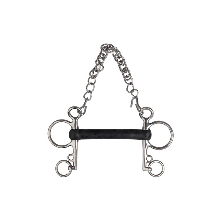 Mors Pelham Metalab caucho flexible recto
