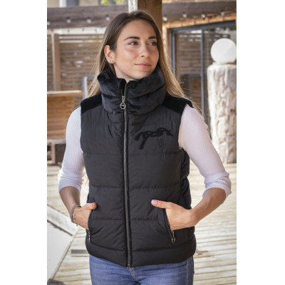 Chaqueta acolchada Pénélope Sonia sin mangas Negro