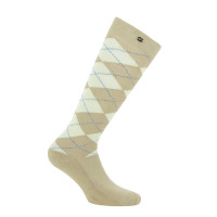 Calcetines Equi-Theme Argyle señora Beige / crudo