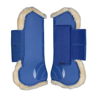 Horze Protectores de Tendón con Revestimiento de Piel Sintético Windsor Azul