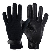 Horze Guantes de Invierno para Mujer Negro