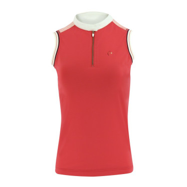 Polo mujer Equi-Theme Smoff sin mangas Fucsia Rosa