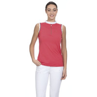 Polo mujer Equi-Theme Smoff sin mangas Fucsia Rosa