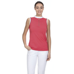 Polo mujer Equi-Theme Smoff sin mangas Fucsia Rosa
