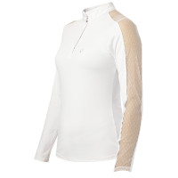 Polo Equithème Pekin manga larga Blanco