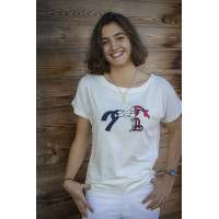 Camiseta Penélope Poppy Selva Blanco Camiseta Penélope Poppy Selva Blanco