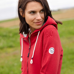 Sudadera con cremallera Equithème Courtney Cereza Rojo