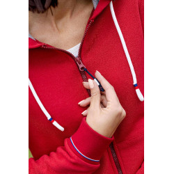 Sudadera con cremallera Equithème Courtney Cereza Rojo