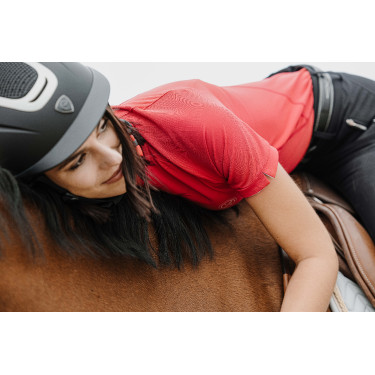 Polo Equithème Emma Cereza Rojo