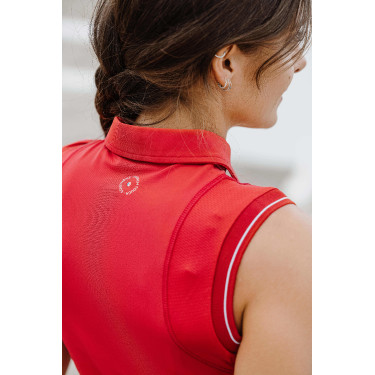 Polo Equithème Sarah Cereza Rojo